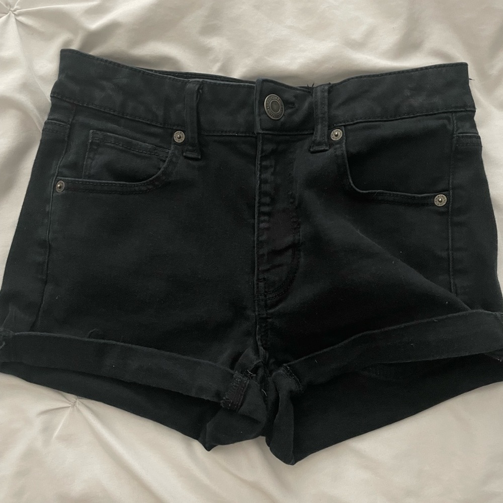 American Eagle Black Denim Shorts
